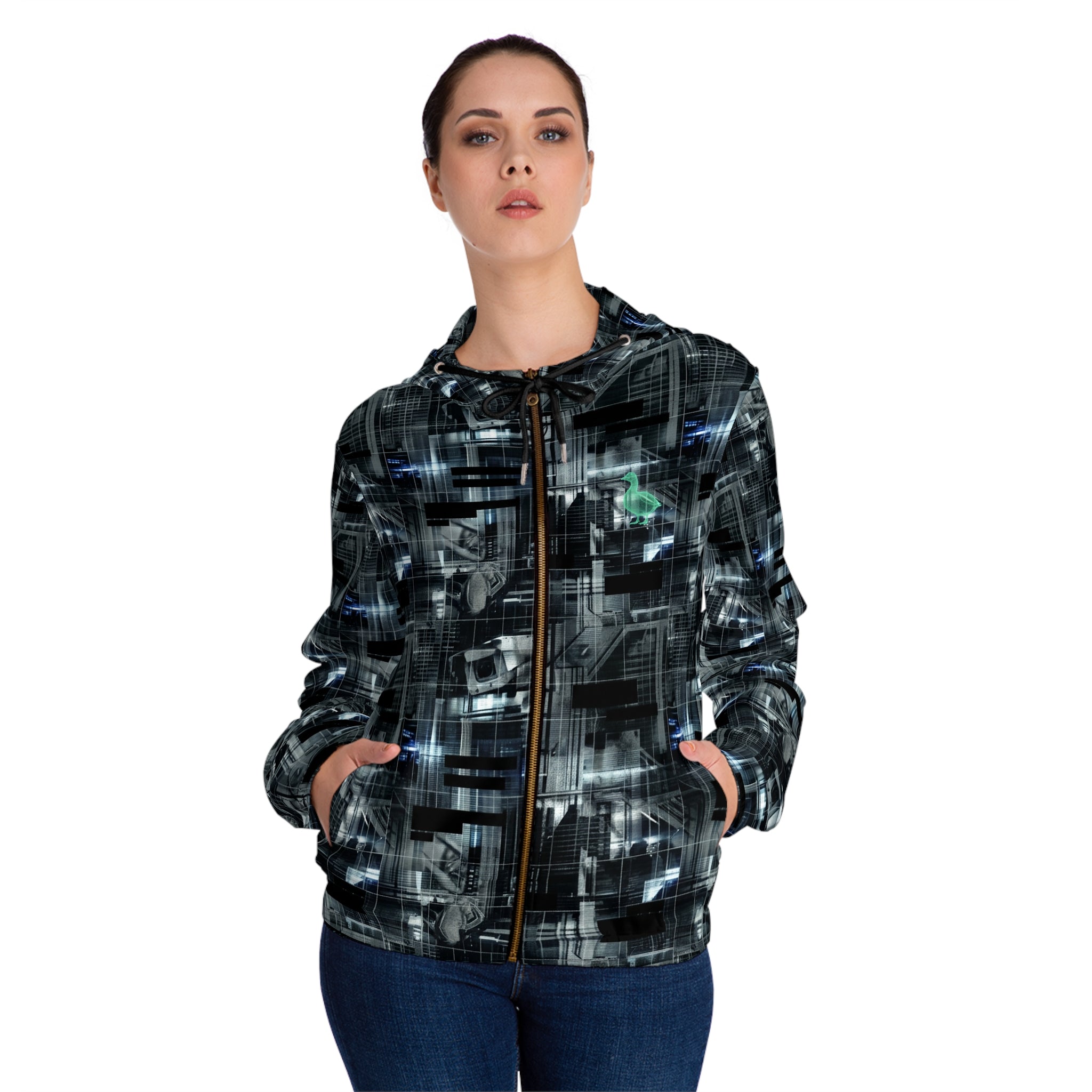 CBG Studio | REMIX [Phantom Grid x Chaya Code] Women’s Full-Zip Hoodie | SPECIMEN: 69e6b034b5ebf4d237024f94