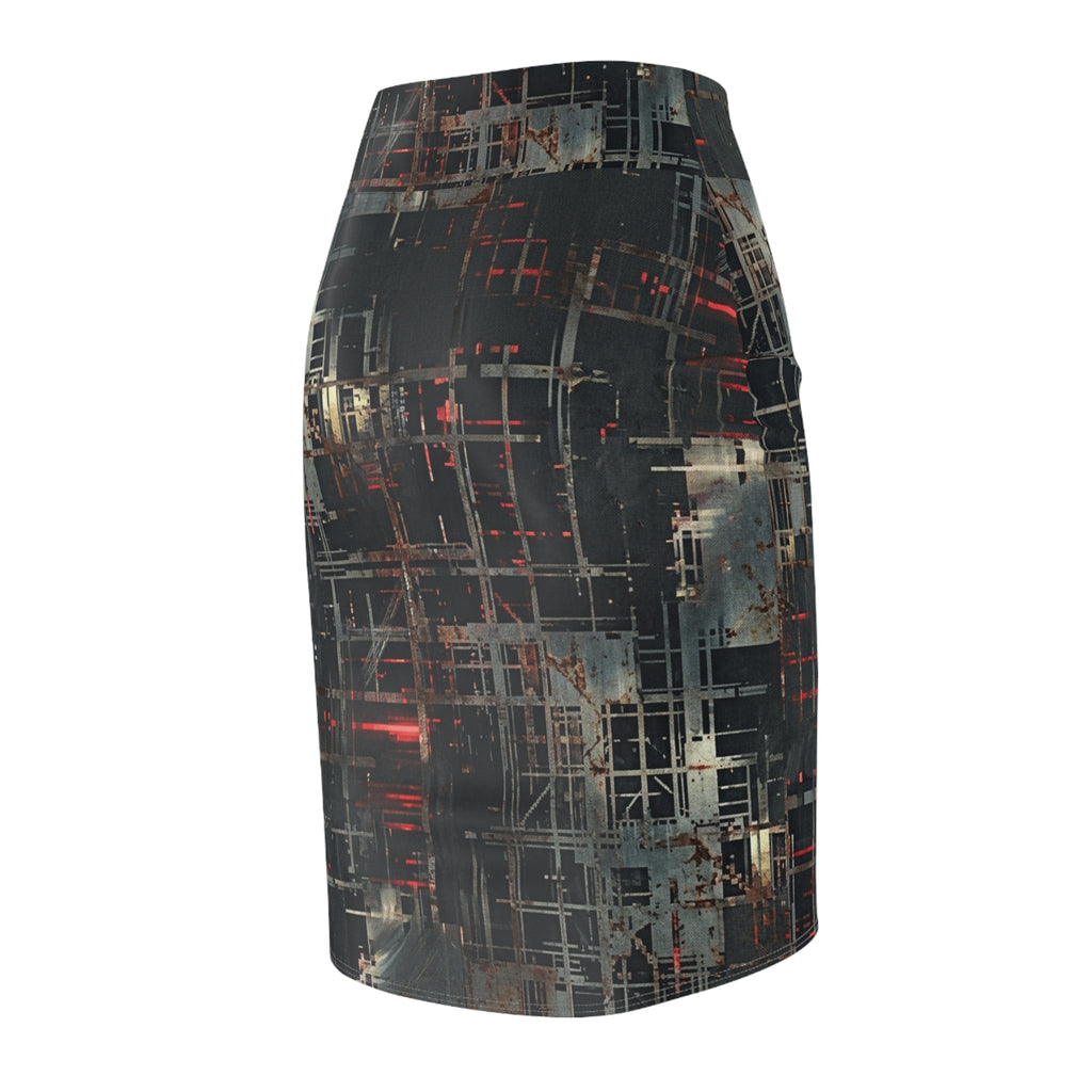 CBG Studio | REMIX [Fracture Grid x Digital Decay] Pencil Skirt | SPECIMEN: 6a0f3aca76a738b4c2045356