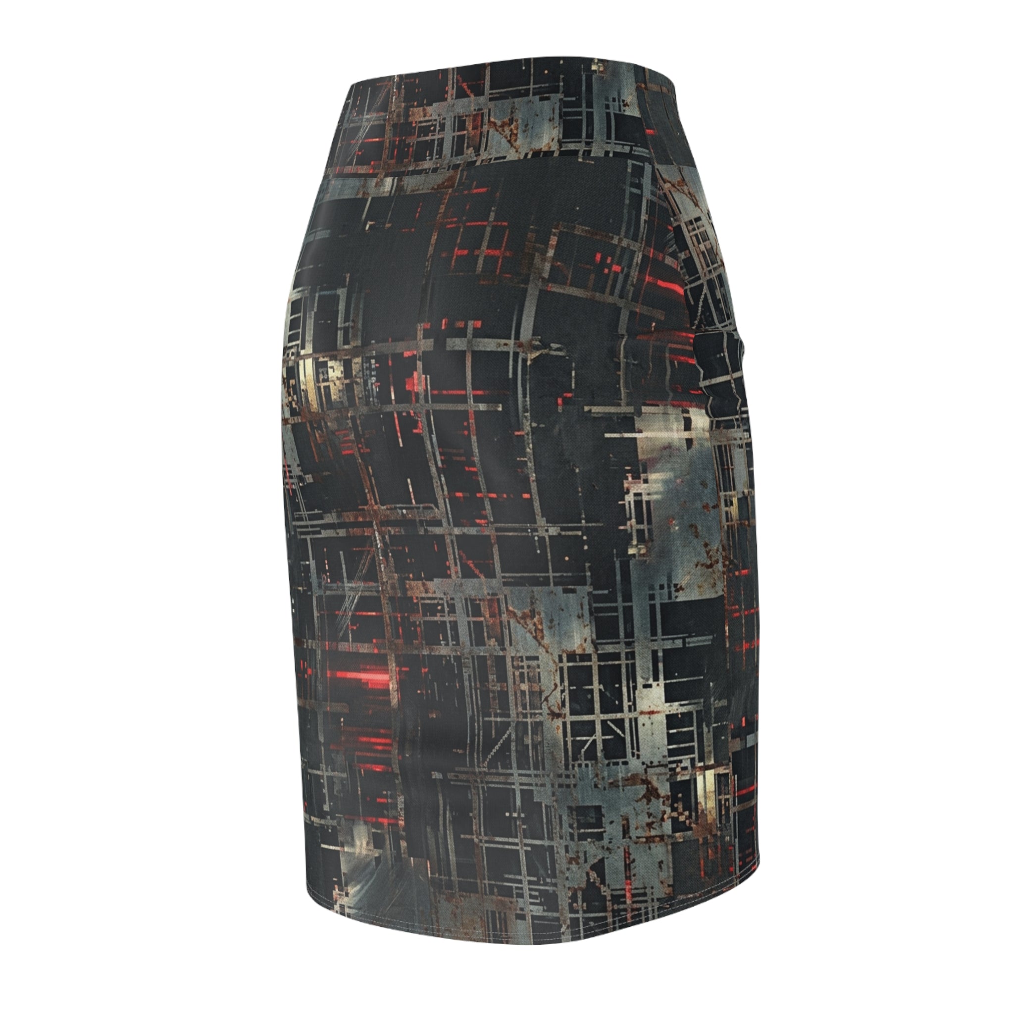 CBG Studio | REMIX [Fracture Grid x Digital Decay] Pencil Skirt | SPECIMEN: 6a0f3aca76a738b4c2045356