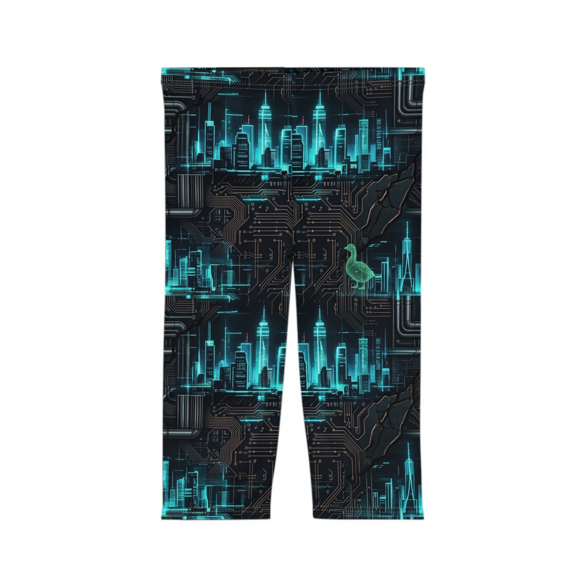 CBG Studio | REMIX [Silicon Pulse x Obsidian Circuit] Women’s Capri Leggings | SPECIMEN: 69edf160b27b7c1bcf079767