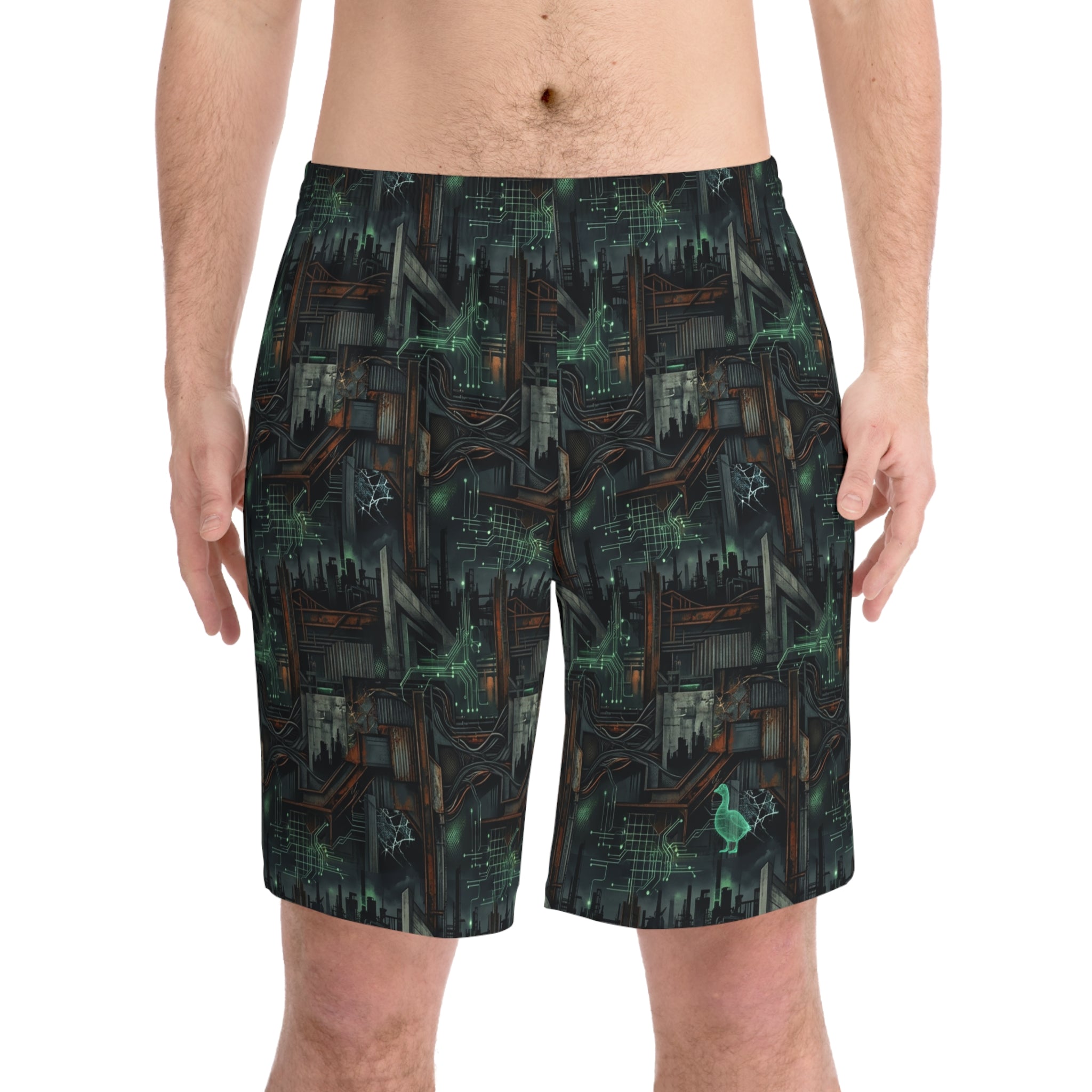 CBG Studio | REMIX [Industrial Requiem x System Lockdown] Elastic Beach Shorts | SPECIMEN: 69ea5ece2d632596ac0d37bb