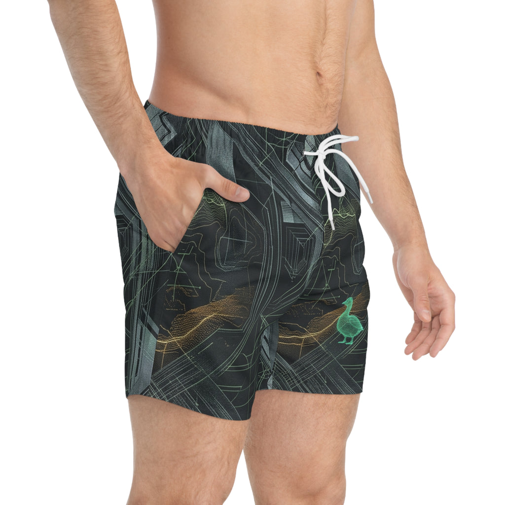 CBG Studio | REMIX [Datum Ascent x Electroloom] Swim Trunks | SPECIMEN: 69f9f842b8fafe8f9a0afee3