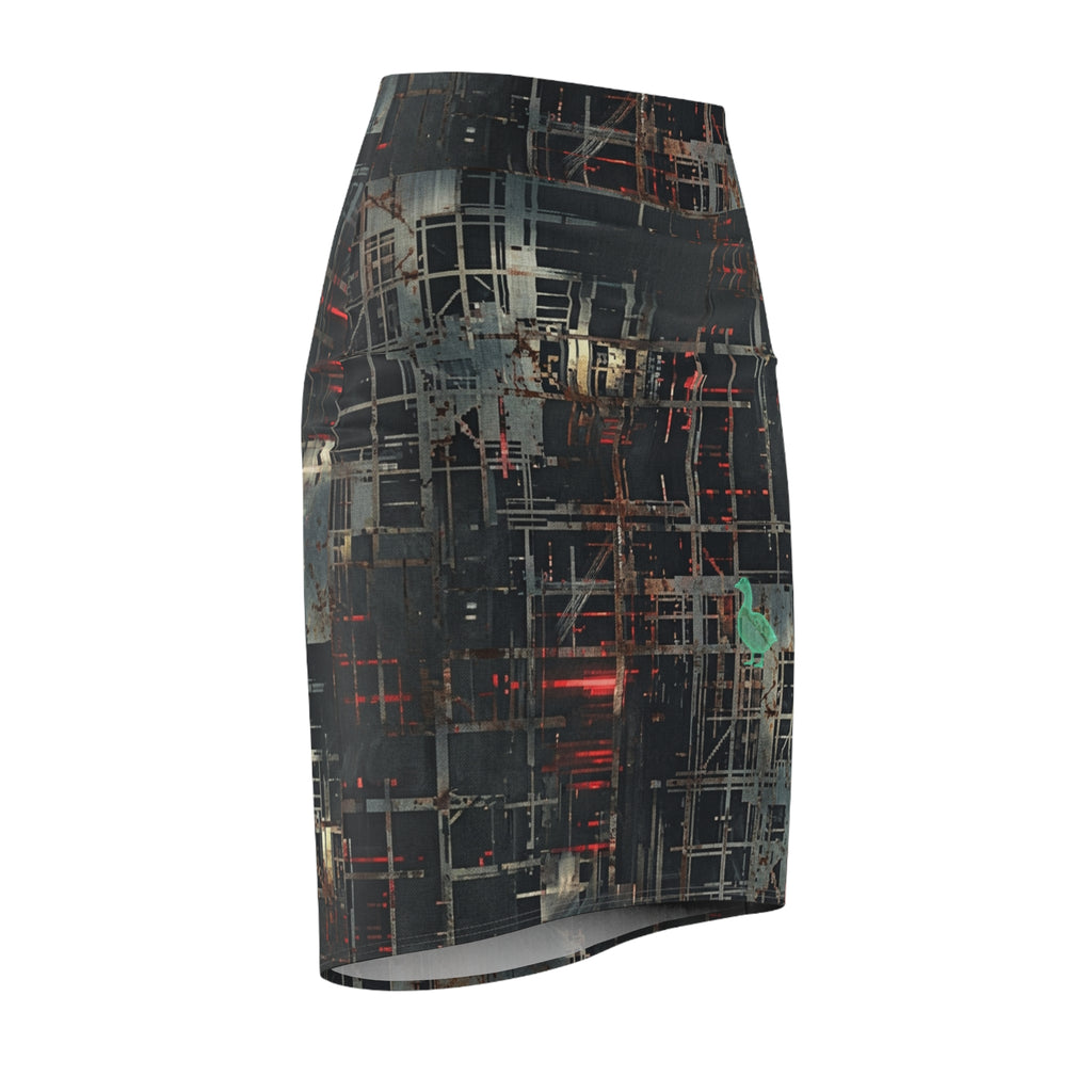 CBG Studio | REMIX [Fracture Grid x Digital Decay] Pencil Skirt | SPECIMEN: 6a0f3aca76a738b4c2045356