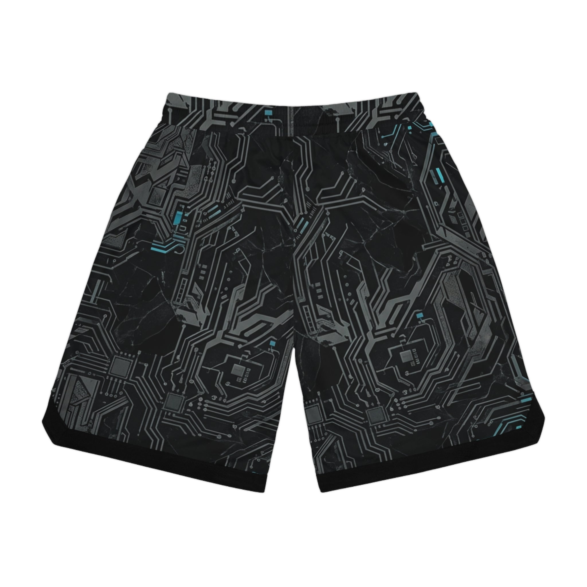 CBG Studio | REMIX [Signal Fracture 2 x Obsidian Circuit] Basketball Rib Shorts | SPECIMEN: 69e7835f90acd5dd5f060e81