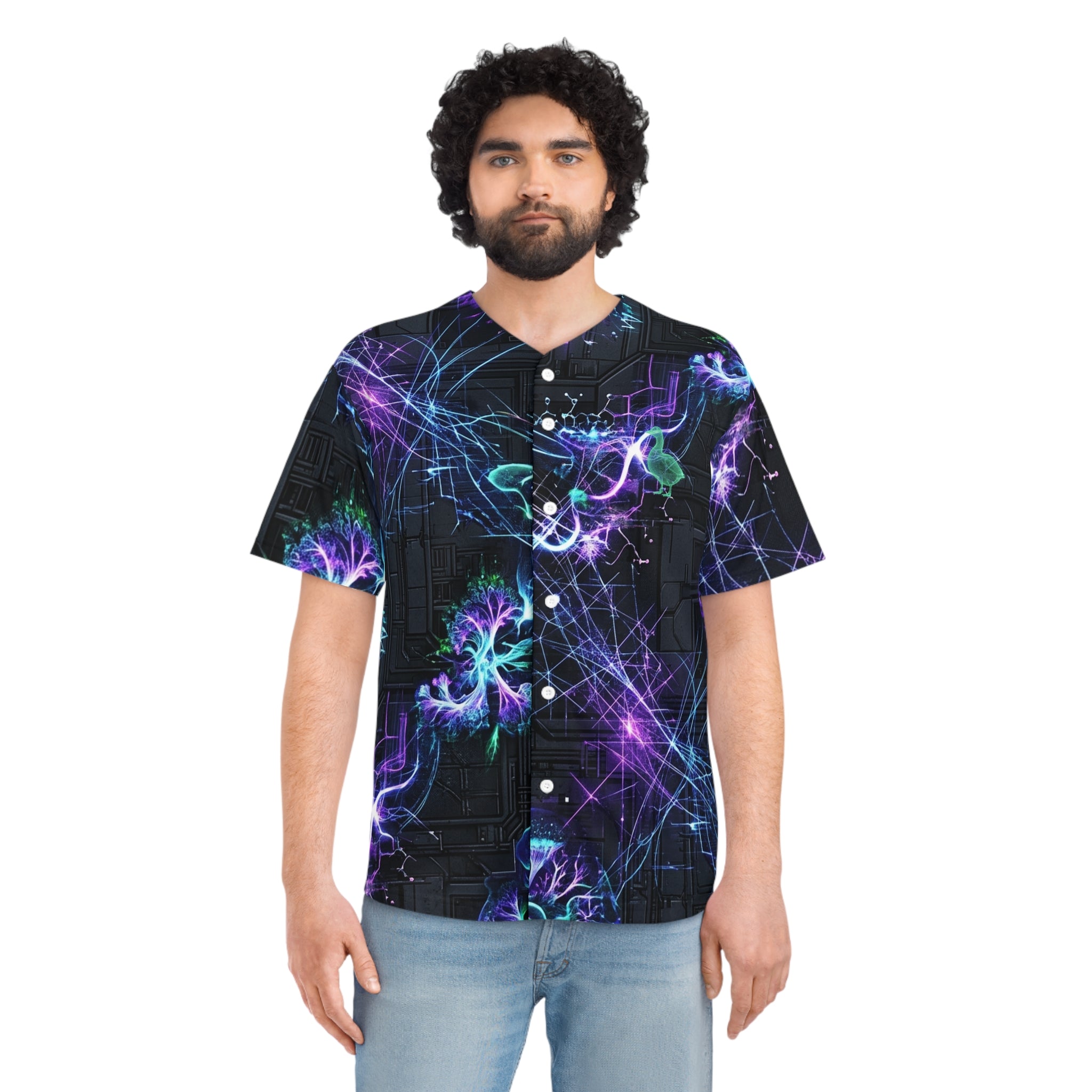 CBG Studio | REMIX [Sub-Atomic Bloom x Digital Requiem] Baseball Jersey | SPECIMEN: 69e83a3ed26f434d4d0799c0