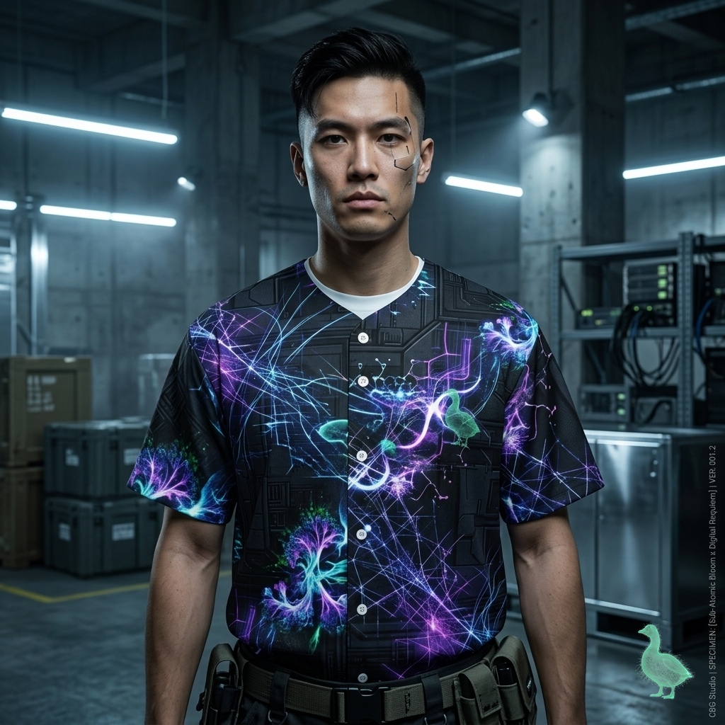 CBG Studio | REMIX [Sub-Atomic Bloom x Digital Requiem] Baseball Jersey | SPECIMEN: 69e83a3ed26f434d4d0799c0