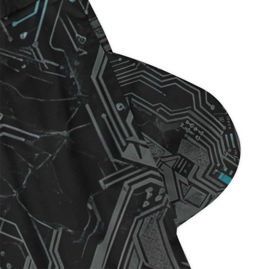 CBG Studio | REMIX [Signal Fracture 2 x Obsidian Circuit] Basketball Rib Shorts | SPECIMEN: 69e7835f90acd5dd5f060e81