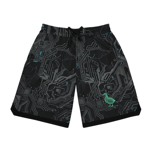 CBG Studio | REMIX [Signal Fracture 2 x Obsidian Circuit] Basketball Rib Shorts | SPECIMEN: 69e7835f90acd5dd5f060e81