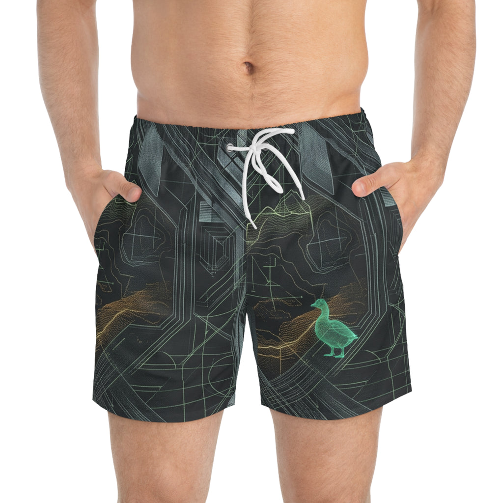 CBG Studio | REMIX [Datum Ascent x Electroloom] Swim Trunks | SPECIMEN: 69f9f842b8fafe8f9a0afee3