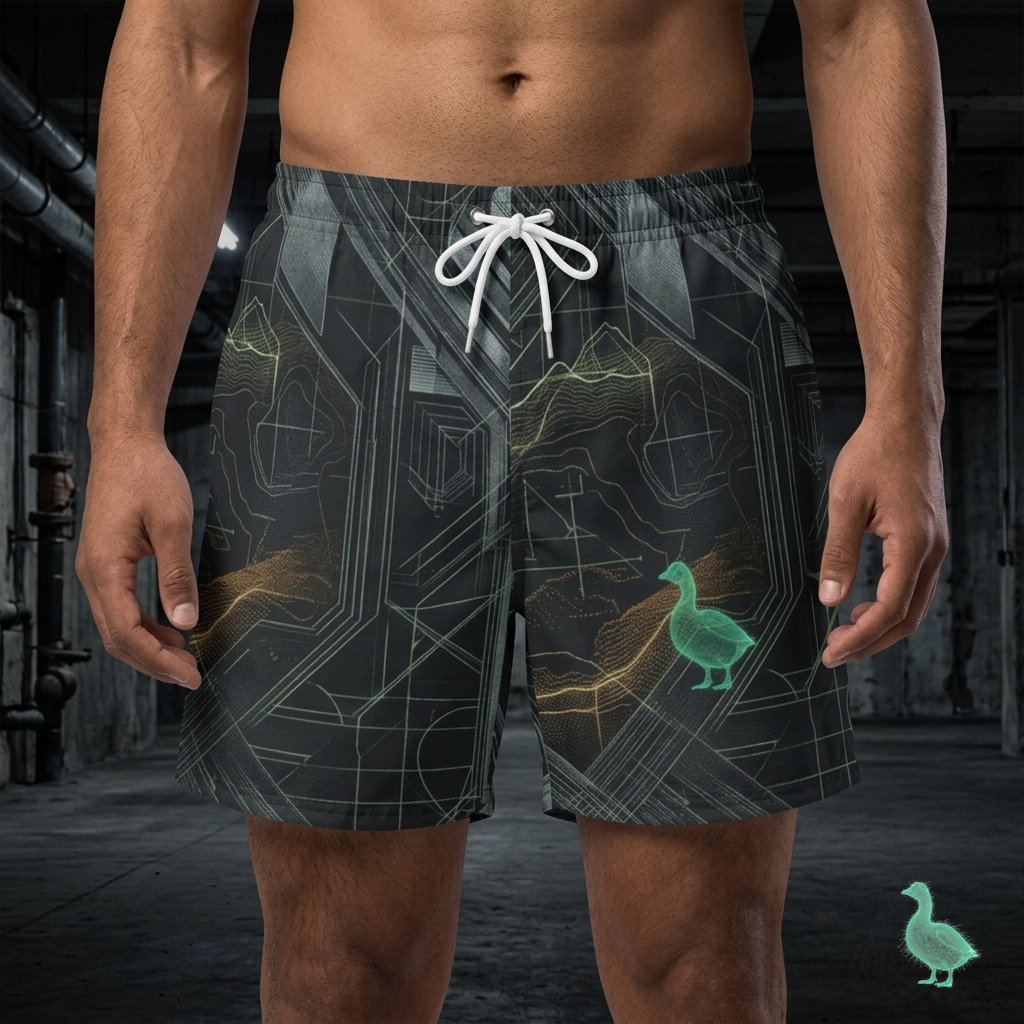 CBG Studio | REMIX [Datum Ascent x Electroloom] Swim Trunks | SPECIMEN: 69f9f842b8fafe8f9a0afee3